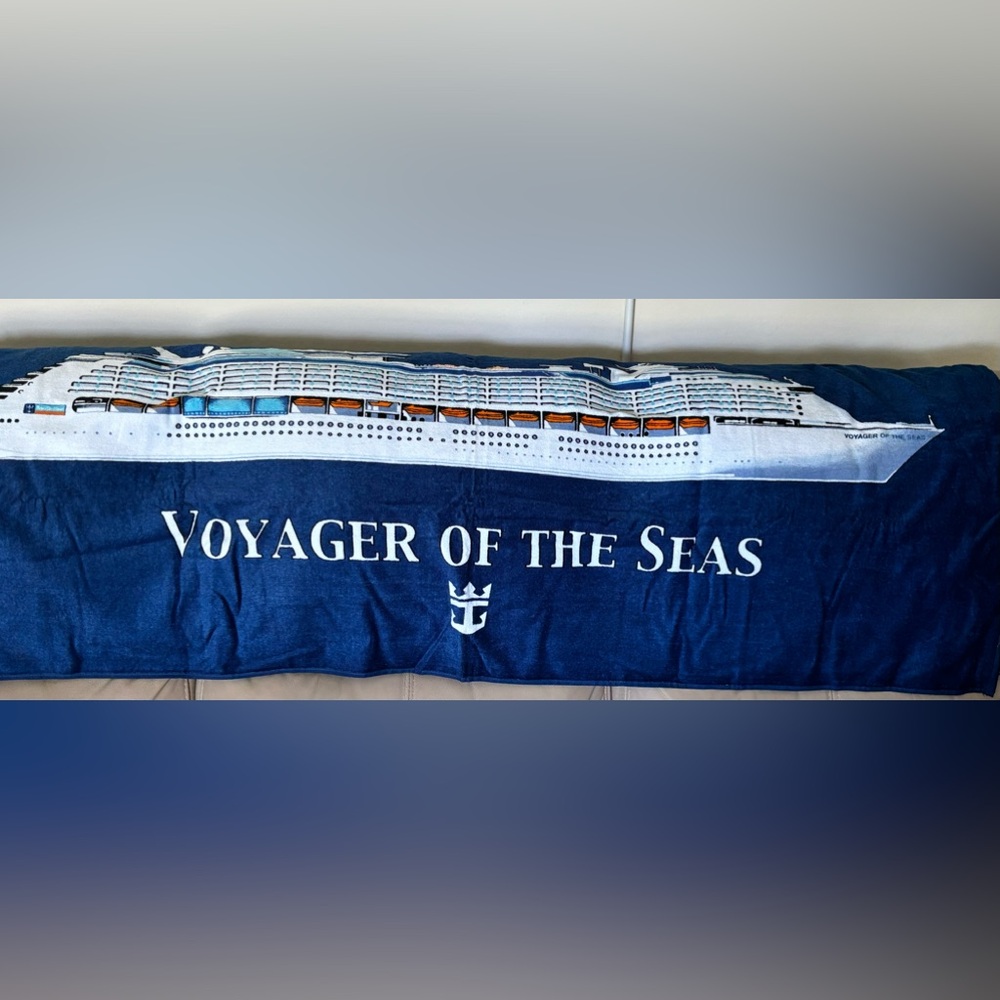 Royal Caribbean voyager of the seas beach towel, new whip tags